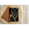 Editable Nurse Graduation Invitation Black and Gold Template